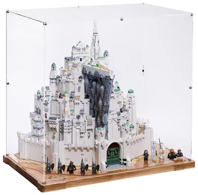 Produktbild von Blacked Brick WOOD Vitrine für LEGO® 11377 ICONS – Der Herr der Ringe: Minas Tirith™
