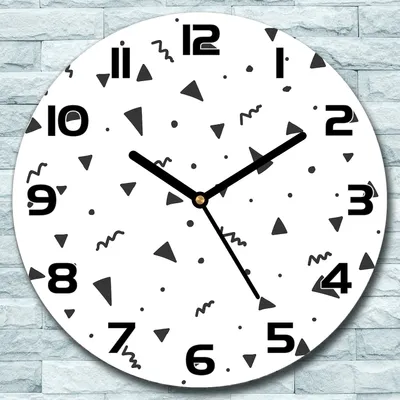 Produktbild von Wanduhr aus Glas Rund fi 30 Geometrische Formen Quarz Deko Schlafzimmer Büro