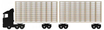 Image de ArtTwist 2x vitrine pour modèles réduits de voitures | Rangement Hot Wheels à 160 compartiments | Vitrine de collection suspendue 78,5 cm x 40 cm x 4 cm | Casier en bois pour décoration murale et rangement (LKW 018CL)