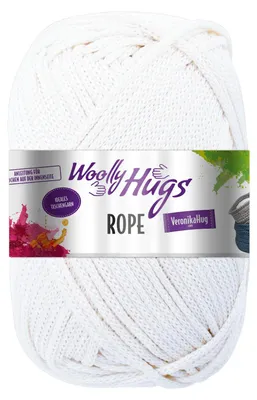 Produktbild von Woolly Hugs ROPE 200 g vielseitiges und ideales Taschengarn 140 m Farbe 001 - weiß