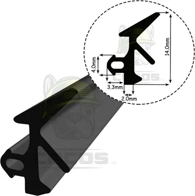Immagine prodotto di Guarnizione per finestre Guarnizione in gomma Profilo di tenuta WS002 10m nero per finestre e porte