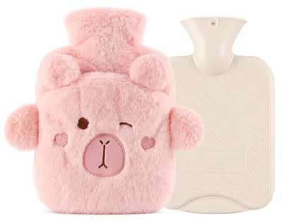 Productafbeelding van Warmwaterkruik - 1000 ml - Met hoes - Roze