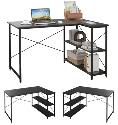 Produktbild von Eckschreibtisch L-Form, mit Ablage rechts oder links, 120x88x74,5 cm, für das Homeoffice