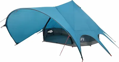 Image de Tente tipi vidaXL pour 7 personnes, bleu et gris, 600 x 600 x 347 cm