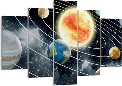Produktbild von Bild auf Leinwand - Leinwandbild - Kosmos Planet - 150x100cm - Wand Bild - Wanddeko - Wandbilder - Leinwanddruck - Bilder - Kunstdruck - Wanddekoration - Leinwand bilder - Wandkunst - EA150x100-3646