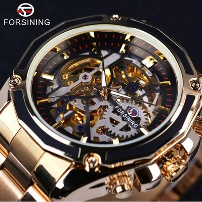 Produktbild von FORSINING Herrenuhr in Gold/Schwarz KP14503