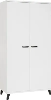 Produktbild von Kinderschrank DANAÉ mit 2 Türen – Mattweiß – Funktionaler Stauraum und klares Design