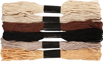 Produktbild von Sticktwist, Stärke: 1 mm, Naturtöne, 6Bündl.