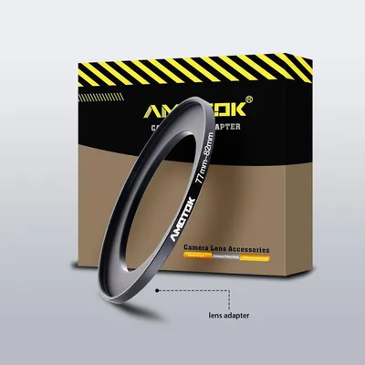 Imagen del producto de Adaptador de lente de aluminio, de 77 mm a 82 mm, resistente a la corrosión, para filtros de 82 mm