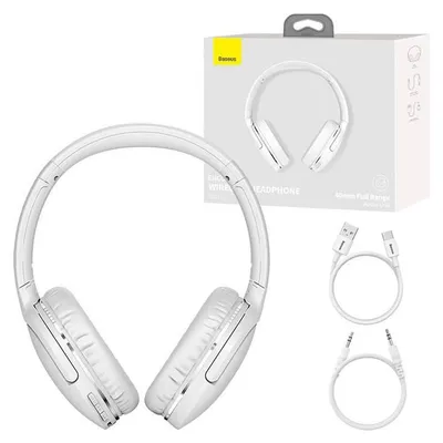 Zdjęcie produktu dla Baseus Encok D02 Pro White Słuchawki bezprzewodowe On-ear