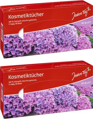 Produktbild von 2 x JedenTag Kosmetiktuch 3-lagig