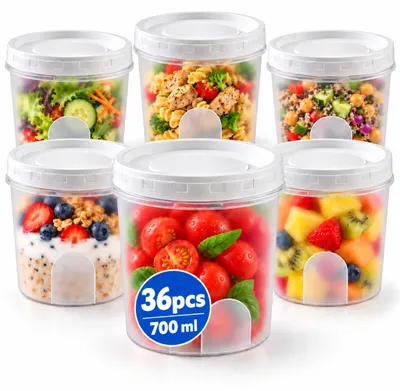 Productafbeelding van Voorraaddozenset van Kunststof met Deksel 700 ml