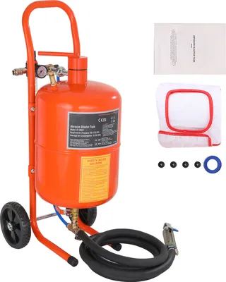Zdjęcie produktu dla Piaskarka SucceBuy 5 galonów. 60-110 PSI. Wysokie ciśnienie. Przenośna. 4 dysze ceramiczne. Do usuwania farby/rdzy.