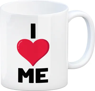 Produktbild von I love me Herz Kaffeebecher für Selbstverliebte