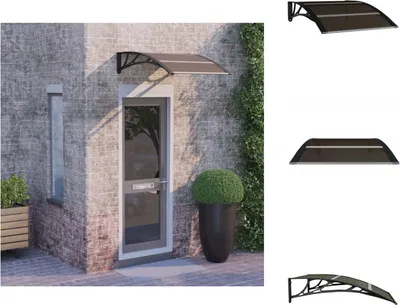 Produktbild von vidaXL Türvordach Schwarz 100x80 cm Polycarbonat - Markisen