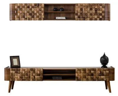 Immagine prodotto di Credenza mobile tv cassettiera cassettiera bassa legno moderno supporto soggiorno rtv