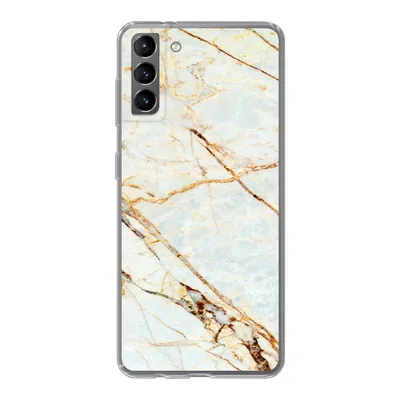 Produktbild von MuchoWow® Handyhülle Schutzhülle Hülle für Samsung Galaxy S21 Plus Marmor - Gold - Luxus Silikon Softcase Handy Hülle - Handy-Tasche - Geburtstag Teenager