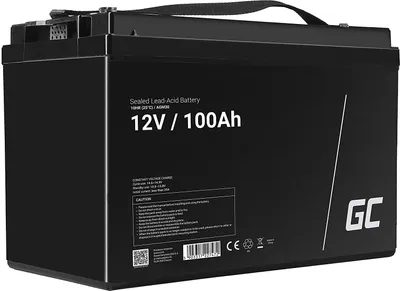 Produktbild von Green Cell AGM VRLA Blei-Akku 12V 100Ah – Zyklenfest, auslaufsicher, wartungsfrei (5 Jahre), vibrationsfest, in jeder Position. Ideal für Solar/PV, Wohnmobil, Rollstuhl, USV, Freizeit.
