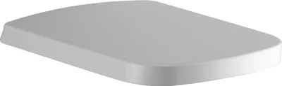 A white toilet seat lid is shown from a diagonal angle against a white background.