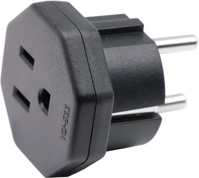 Produktbild von Adapter für Stecker aus den USA, Kanada und Japan für Steckdosen in der EU, den Niederlanden und Deutschland – Konverter für US-, kanadische und japanische Stecker
