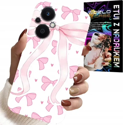 Zdjęcie produktu dla Etui Do Oppo Reno8 Lite 5G - Różowe Wstazki Wstązka Modne Wzory Case