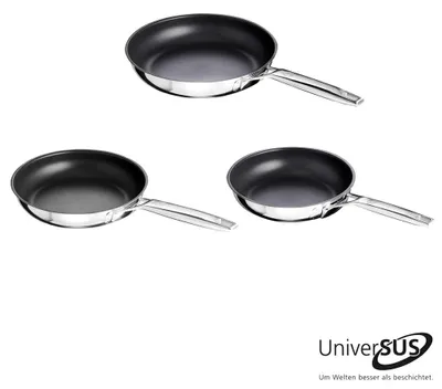 Produktbild von Schulte-Ufer Astral Bratpfanne mit UniverSUS Oberflächenstruktur Ø 20, 24 und 28 cm