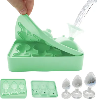 Image de Moules à glaçons amusants avec couvercle en silicone - Idéaux pour le whisky et les boissons - Empilables et réutilisables - Sans BPA