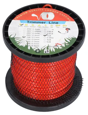 Productafbeelding van 2,7 mm trimdraad, rond, nylon, 0,5 kg, robuust voor het maaien van gras in gazons en tuinen