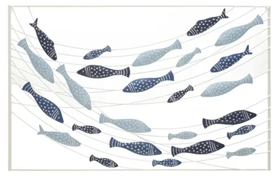 Immagine prodotto di Mauro Ferretti Pannello da muro Pesci, 96,5x1,5x61 cm