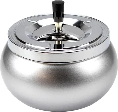 Produktbild von Schleuderaschenbecher Jumbo chrom/silber matt, Ø 20cm