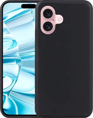 Produktbild von Mobigear Basics iPhone 16 Plus Hülle Flexibles TPU Backcover - Schwarz