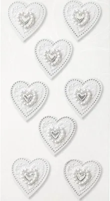 Produktbild von CREApop Sticker Herzen silber