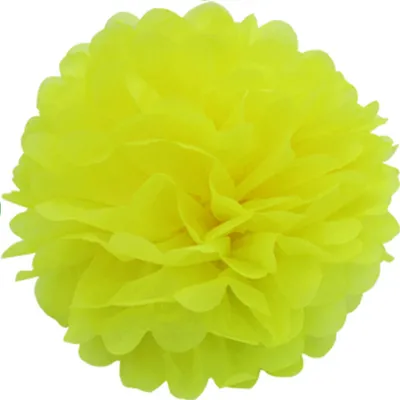 gelb Papier Pompons