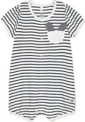 Produktbild von PETIT BATEAU Spieler Bodysuit Jumper mit Streifenmuster und Tasche