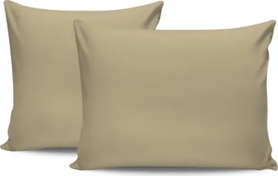 Produktbild von L'Essentiel Linge de Maison, Tonne Verte - 51, Kissenbezug-Set (2 Stück), 100 % BAUMWOLLE RANFORCE, Beige,  50 x 70 cm