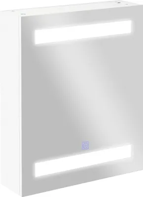 Produktbild von HOMCOM LED Spiegelschrank 9 W Lichtspiegel Badezimmerschrank mit Spiegel Badschrank Badezimmerspiegel mit Touch Schalter Scharnier Soft-Close-Funktion Weiß 50 x 15 x 60cm