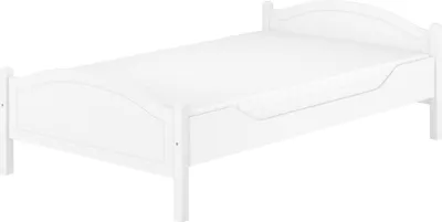 Produktbild von Einzelbett Kiefer weiß 120x200 Jugendbett Singlebett Zubehör wählbar V-60.30W-12Rollrost und Matratze inkl.