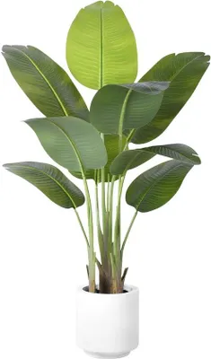 Obrázek produktu pro Umělá palma, 120 cm, bílá, s 9 listy, do bytu i kanceláře