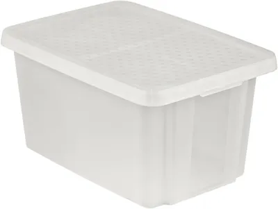 Produktbild von Aufbewahrungsbox ESSENTIALS, 45 Liter, mit Deckel, transparent