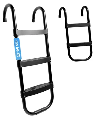 Produktbild von Trampolinleiter – Höhenverstellbare Leiter für Trampoline (70-96 cm), 3 Stufen, rutschfest, stabile Befestigung, wetterfest, einfache Montage