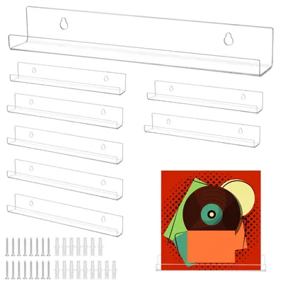 8 Acryl-Schwebeböden 30,5 cm durchsichtig für Platten & Deko