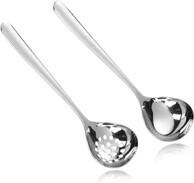 Produktbild von Suppenlöffel 20 cm, 2 Stück, SUS304 edelstahl, Soßenlöffel, für Küche