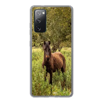 Produktbild von MuchoWow® Handyhülle Schutzhülle Hülle für Samsung Galaxy S20 FE Pferd - Wald - Gras Silikon Softcase Handy Hülle - Abdeckung