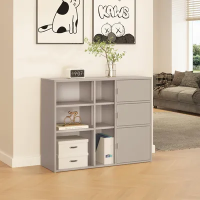 Produktbild von Aktenschrank ‘Kliri’ mit 3 Türen Stahl 100 x 32 x 81 cm Kamelfarben