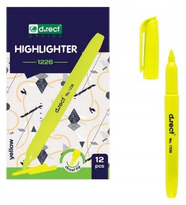 Produktbild von D.rect Leuchtmarker Gelb Strichstärke 1-5mm