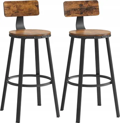 Zdjęcie produktu dla Hoker Krzesła Taborety Stołki Barowe 2szt Nowoczesne Loft Do Kuchni Salonu