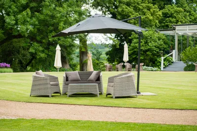 Image de Parasol ROMA inclinable ALU 2,5x2,5/8/64, Couleur : Vert