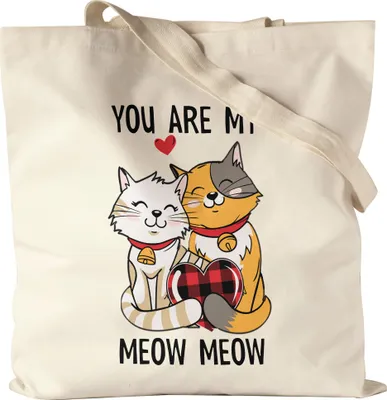 Produktbild von You Are My Meow Meow Jutebeutel Freundin Freund Katzenbesitzer Valentinstag