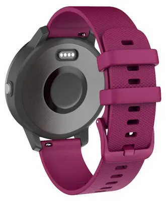 Obrázek produktu pro ISABAKE Náhradní řemínek na zápěstí pro hodinky Garmin Vivoactive 3/3 Music/HR a řady Forerunner 245, 645 Music, Galaxy Active 2. Rychloupínací silikonový řemínek pro chytré hodinky, šířka 20 mm – barva: vínová