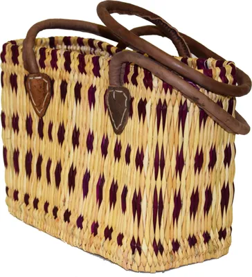 Immagine prodotto di Borsa in seagrass piccola maniglia lunga cesto per la spesa cesto in vimini cesto in vimini cesto in vimini cesto, viola